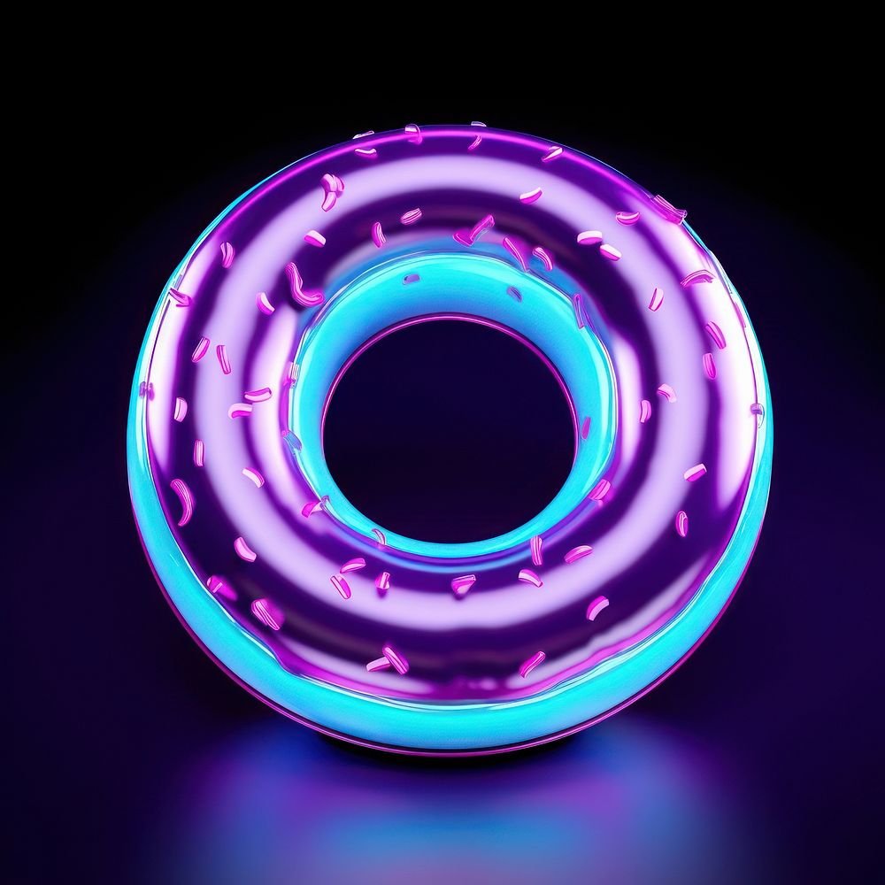 Donut light neon purple.