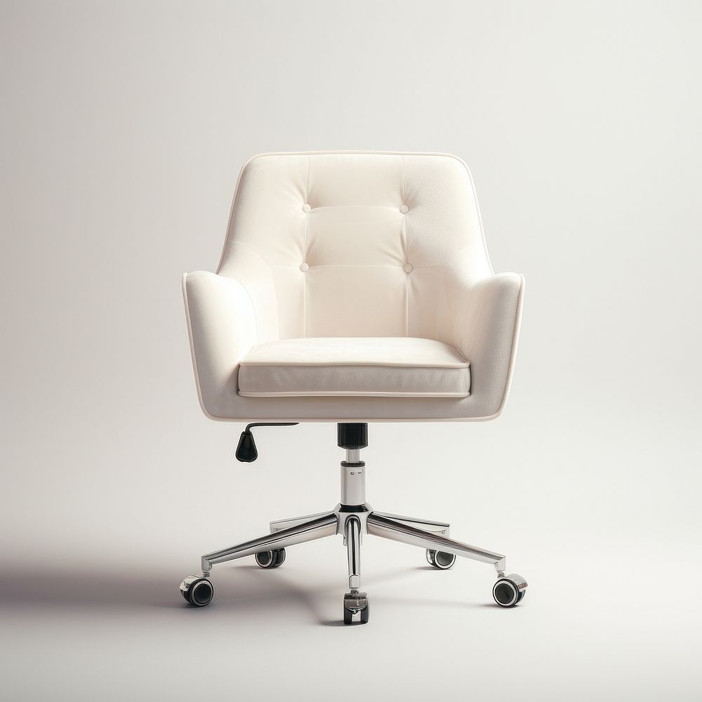 White velvet office chair furniture armchair armrest.