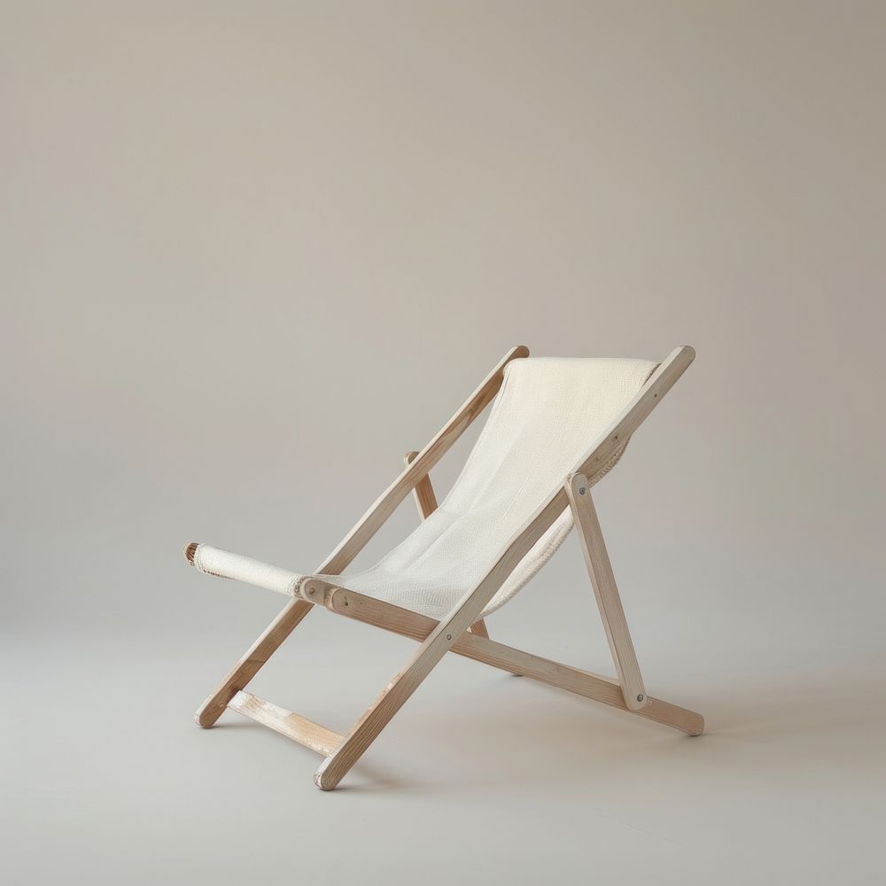 Wooden beach chair furniture relaxation armrest.