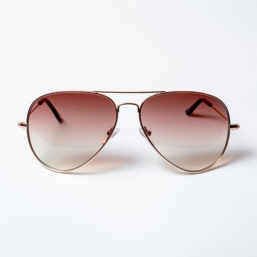 Aviator sunglasses glasses gradient lens white background accessories simplicity.