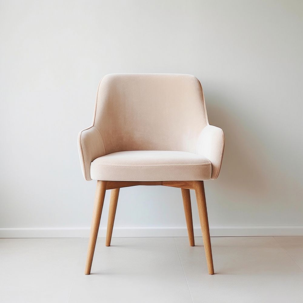 Beige fabric chair furniture armchair flooring.