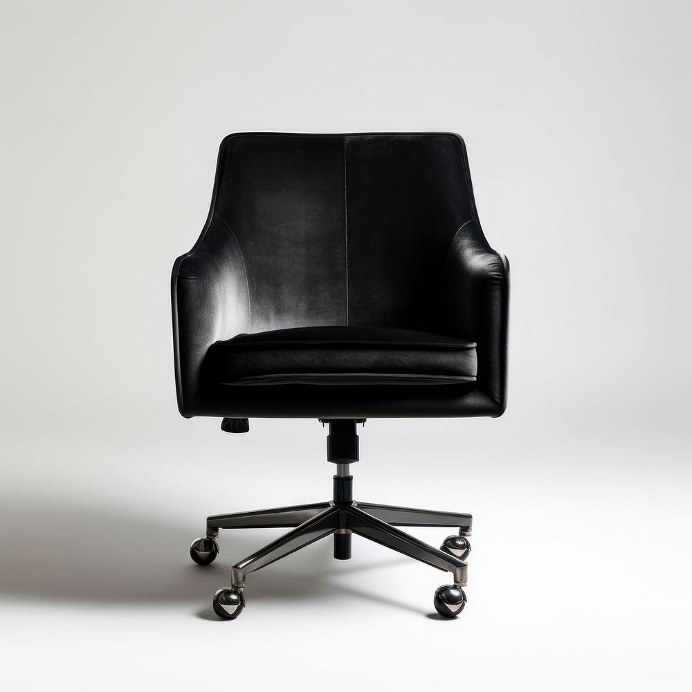 Black velvet office chair furniture armchair recliner.