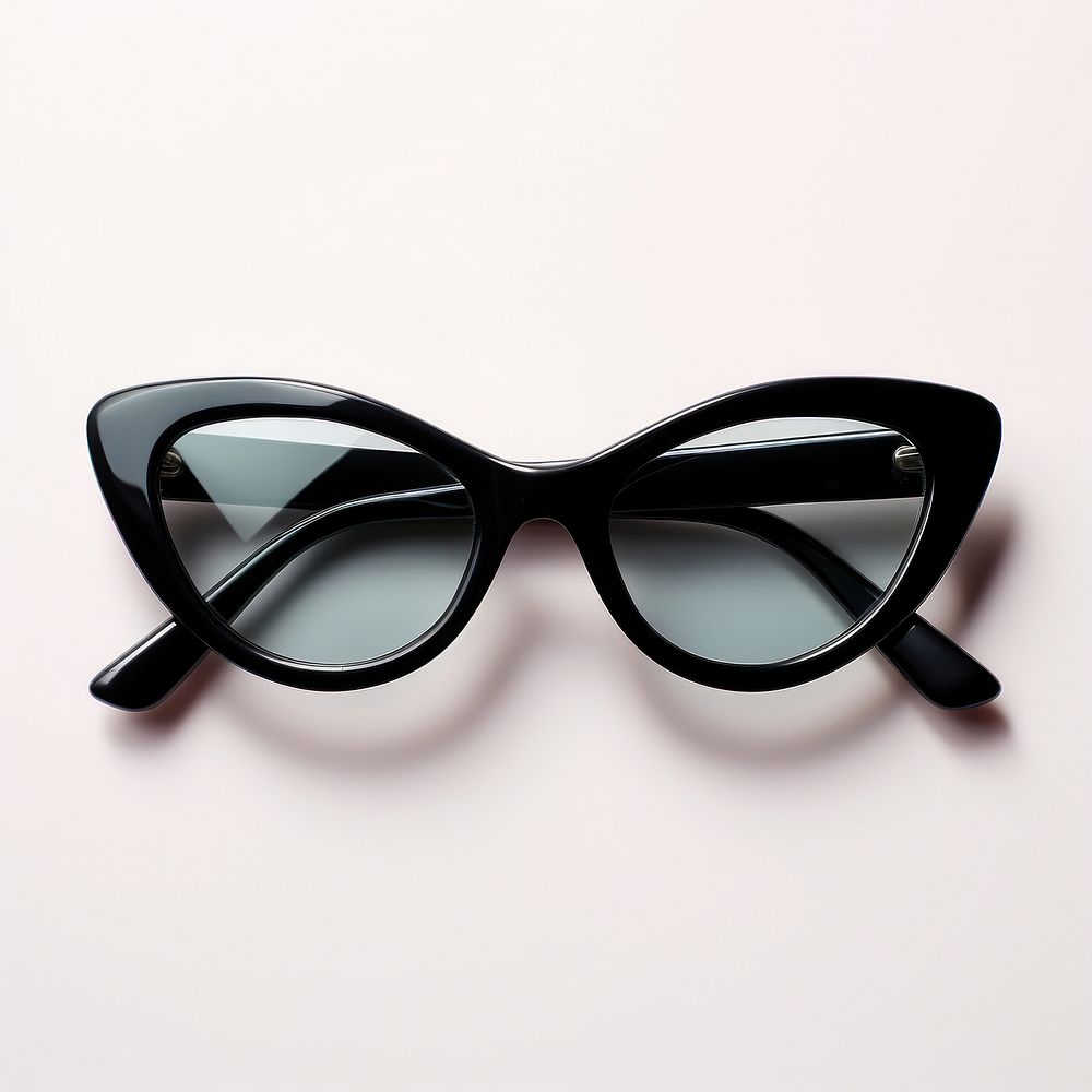 Cat-eye shape black sunglasses accessories simplicity moustache.