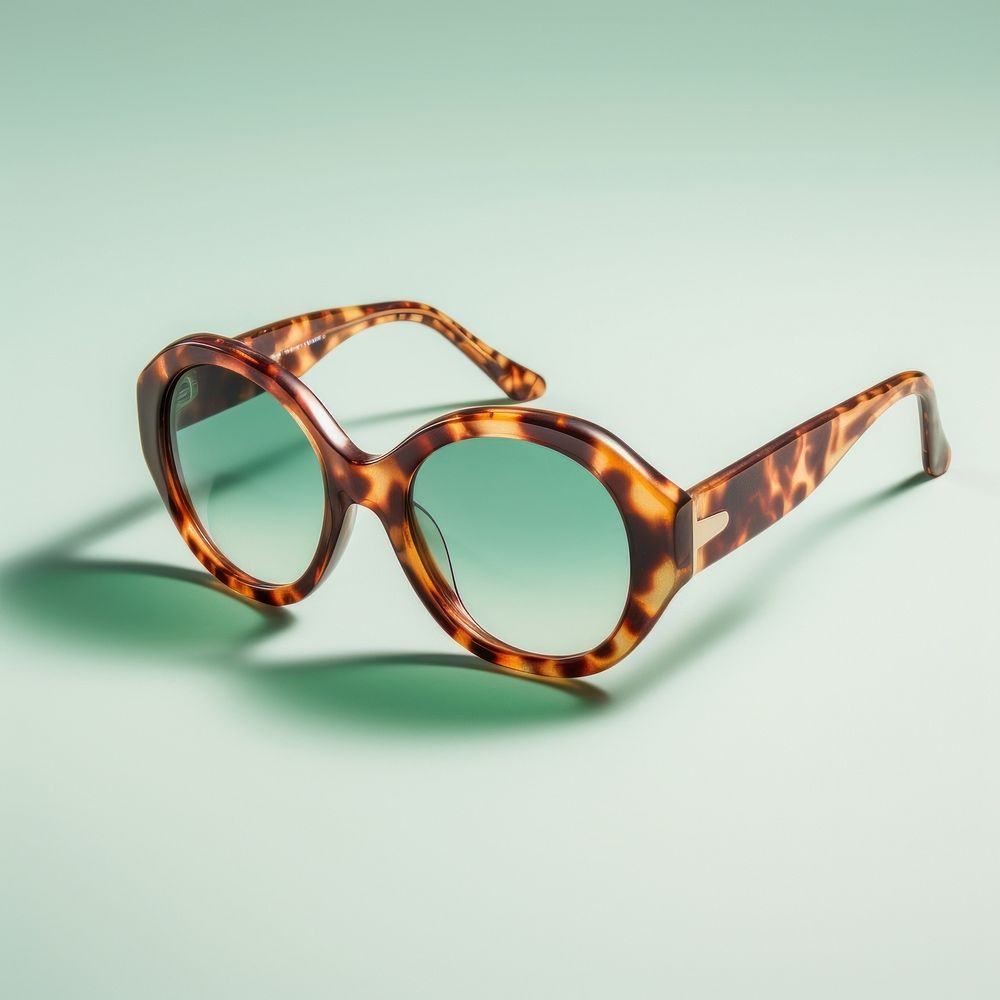 Oval shell shape walnut tortoise sunglasses green lens accessories accessory eyewear.