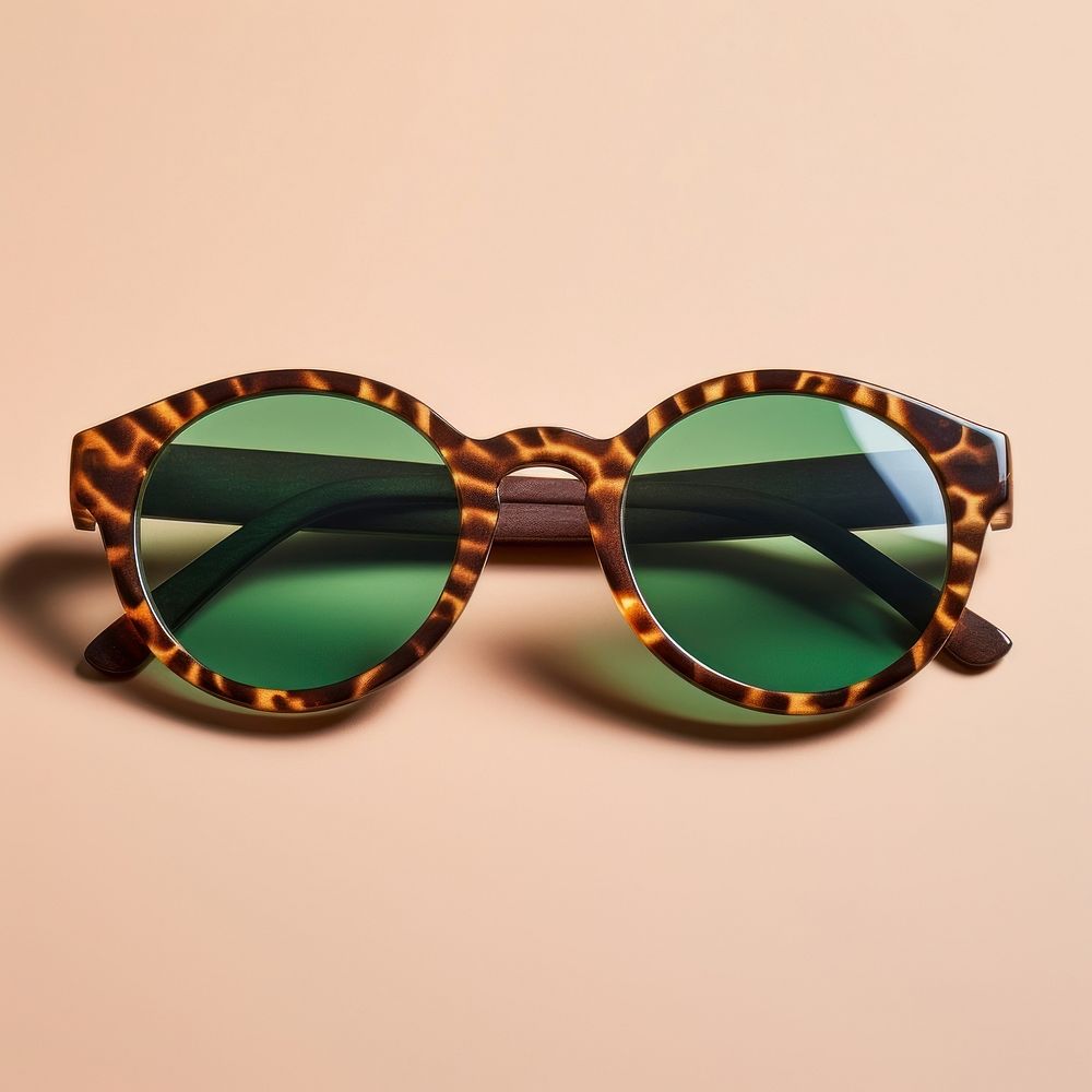 Oval shell shape walnut tortoise sunglasses green lens accessories accessory eyewear.