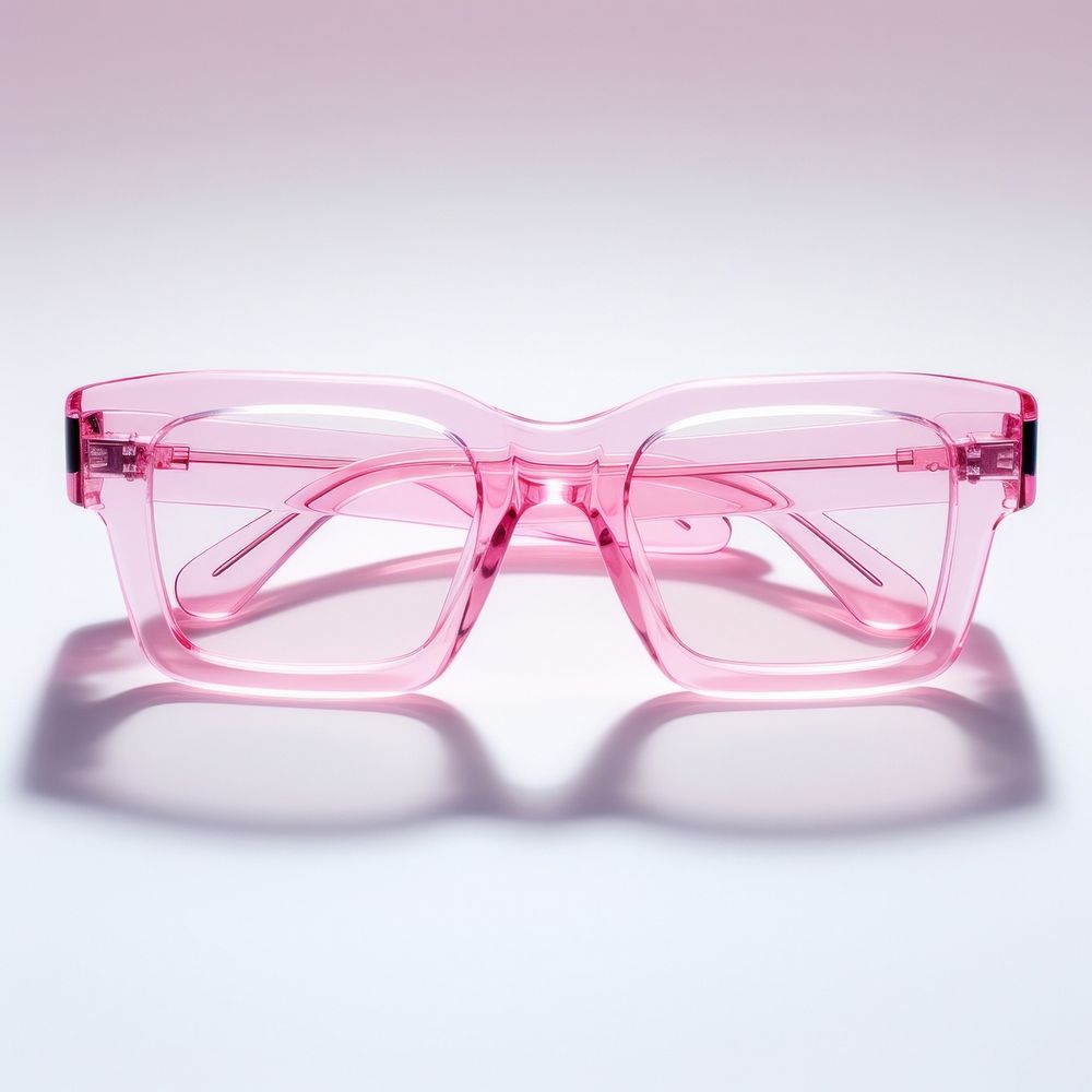 Rectangle transparent pink glasses accessories sunglasses accessory.