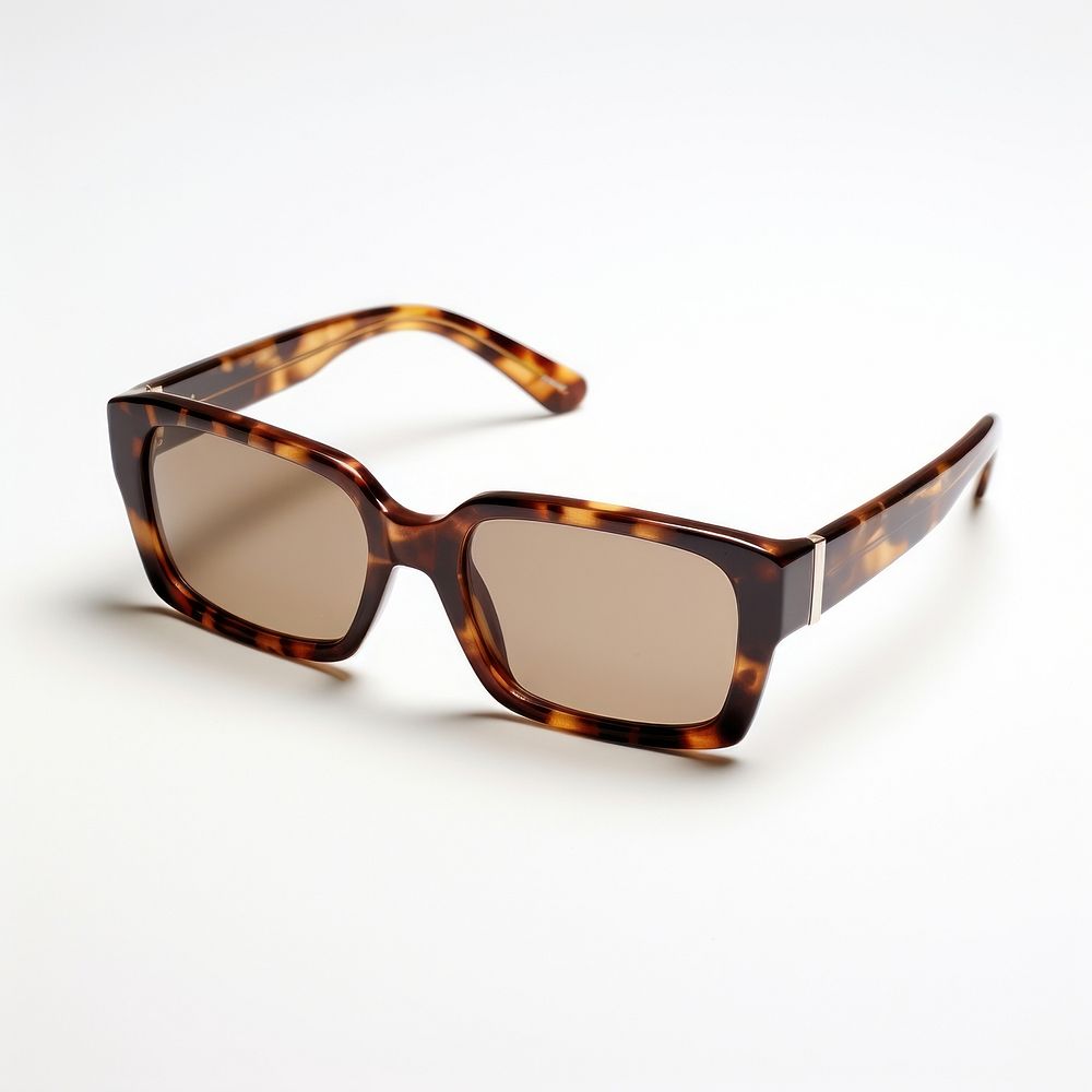Rectangle black walnut tortoise sunglasses white background accessories accessory.