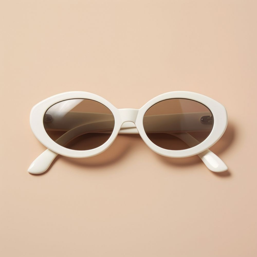 Small slim oval white sunglasses accessories simplicity accessory.
