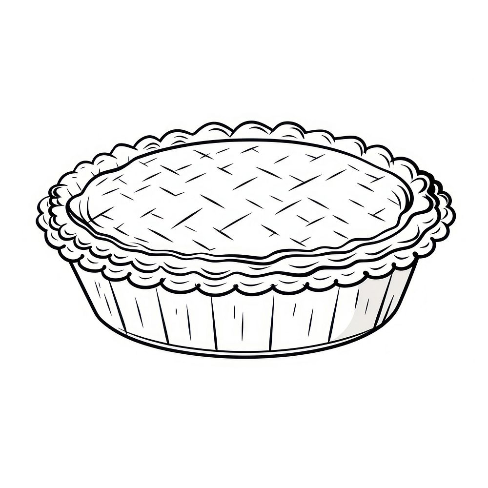 Pie sketch food line.