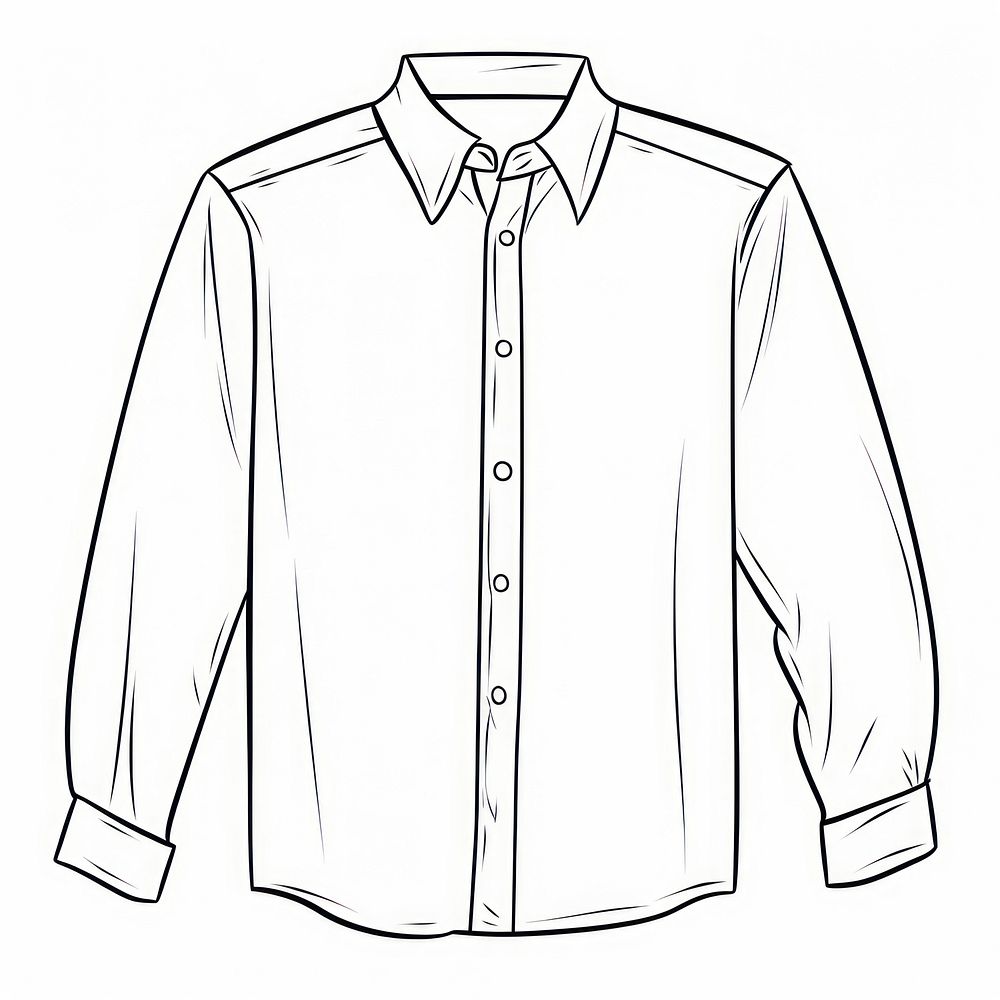 Shirt sleeve blouse sketch.