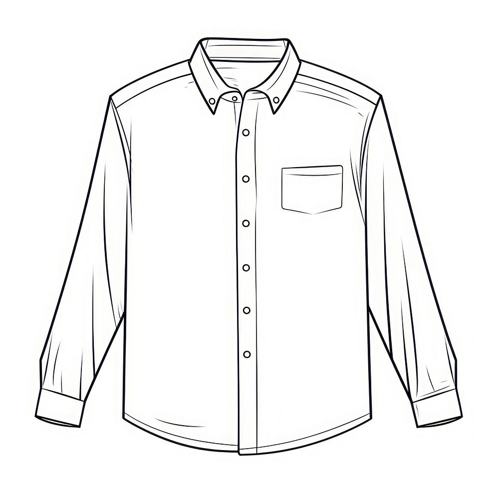 Shirt sleeve blouse sketch.