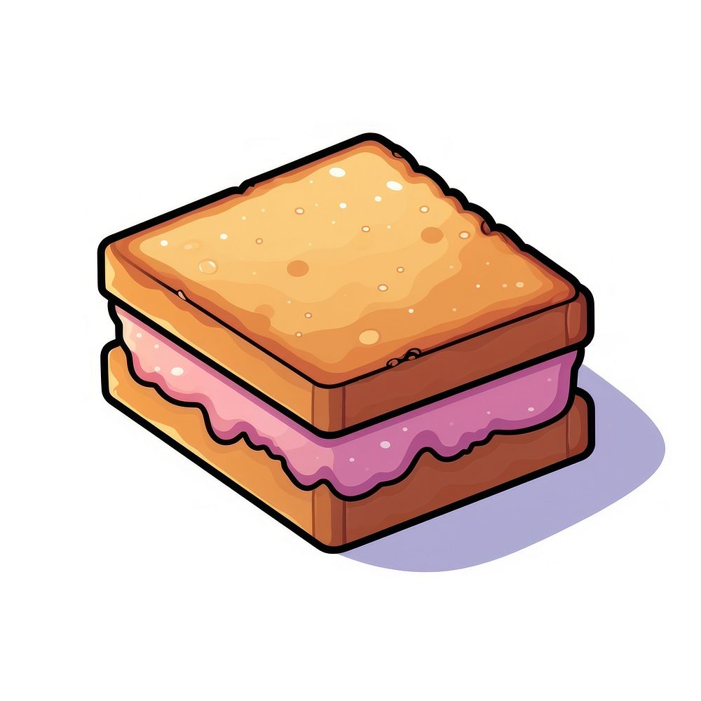 French toast pixel bread food confectionery.