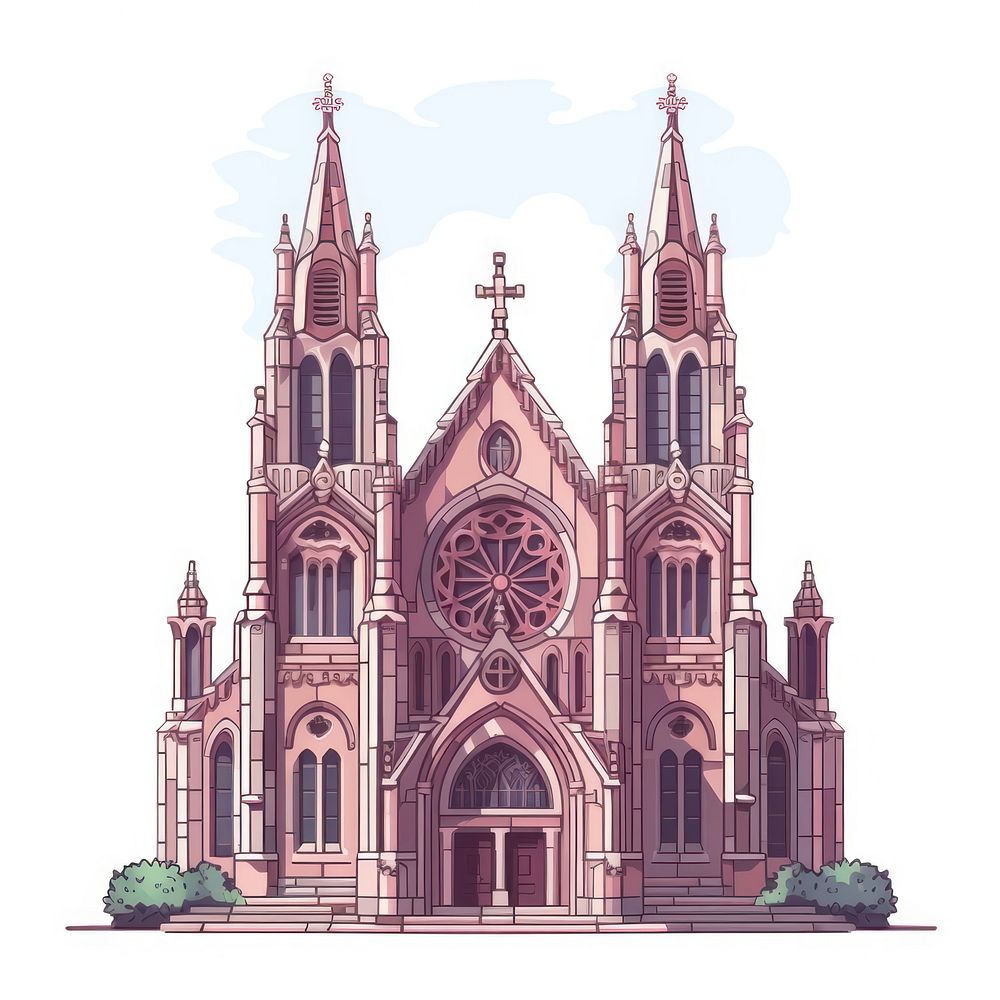 Gothic architecture pixel building tower spirituality.