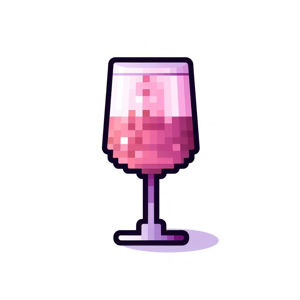 Glass of wine pixel drink refreshment drinkware.