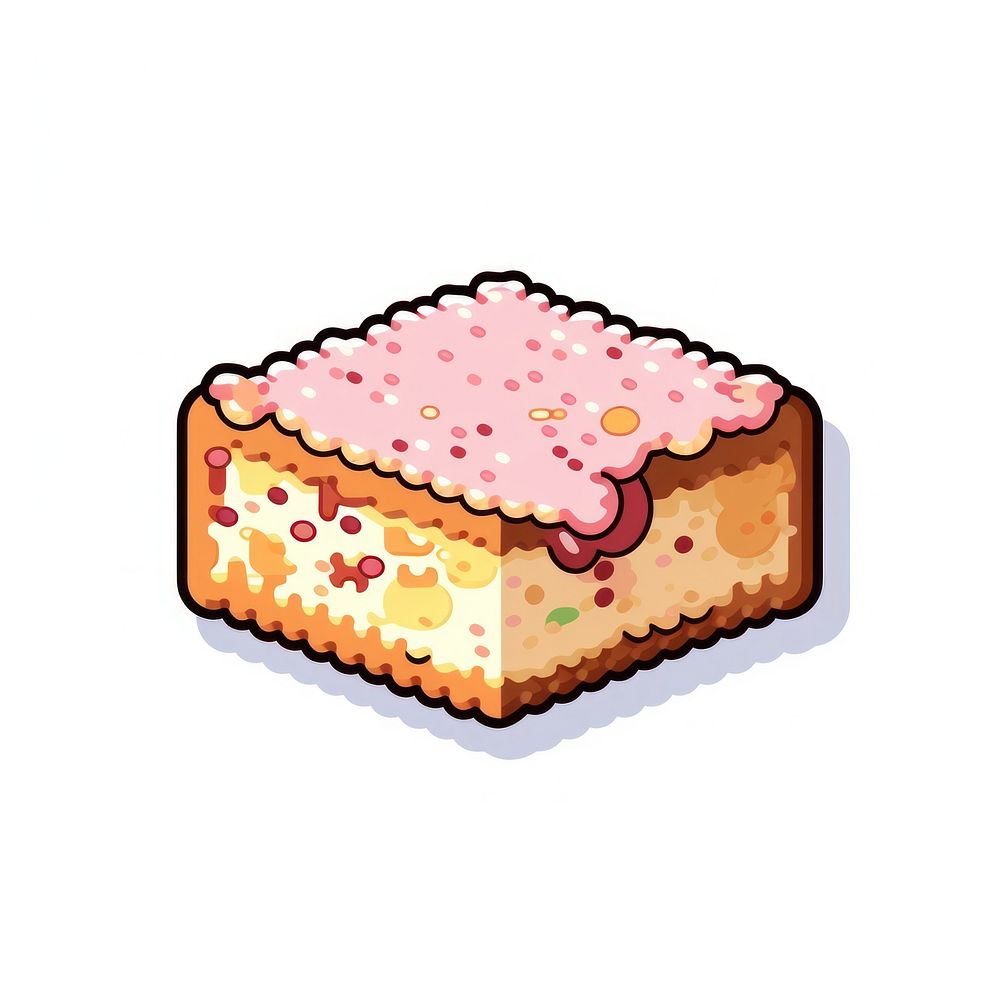 Granola pixel dessert icing food.