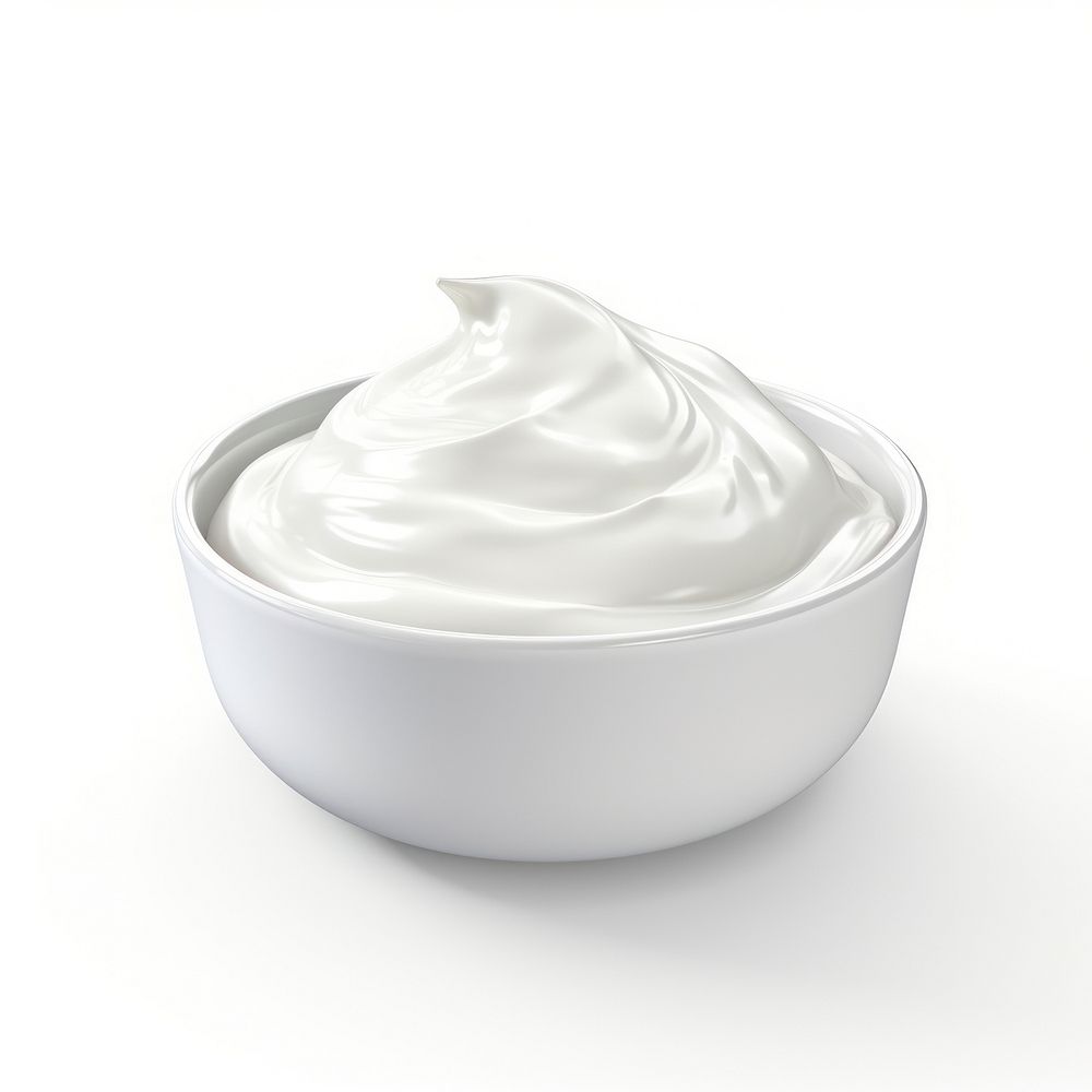 Greek yogurt dessert cream white.