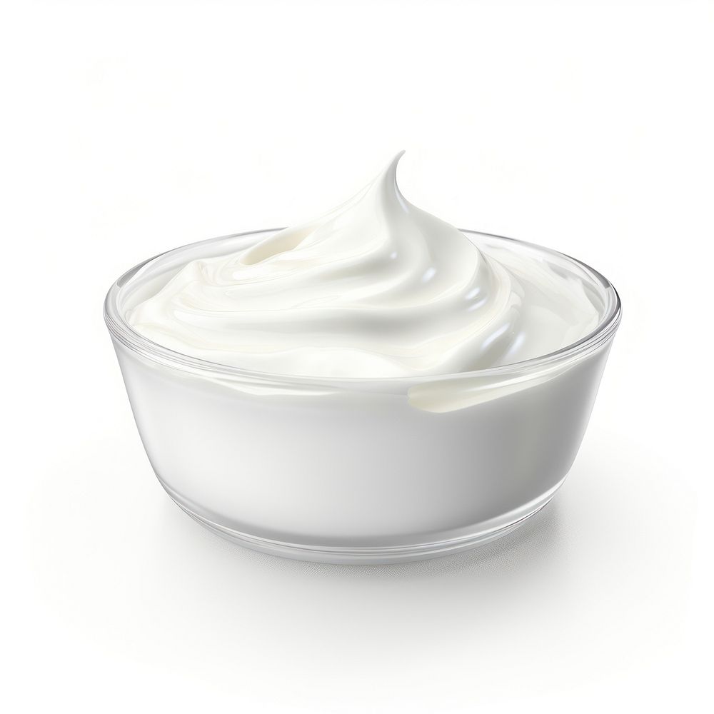 Greek yogurt dessert cream white.