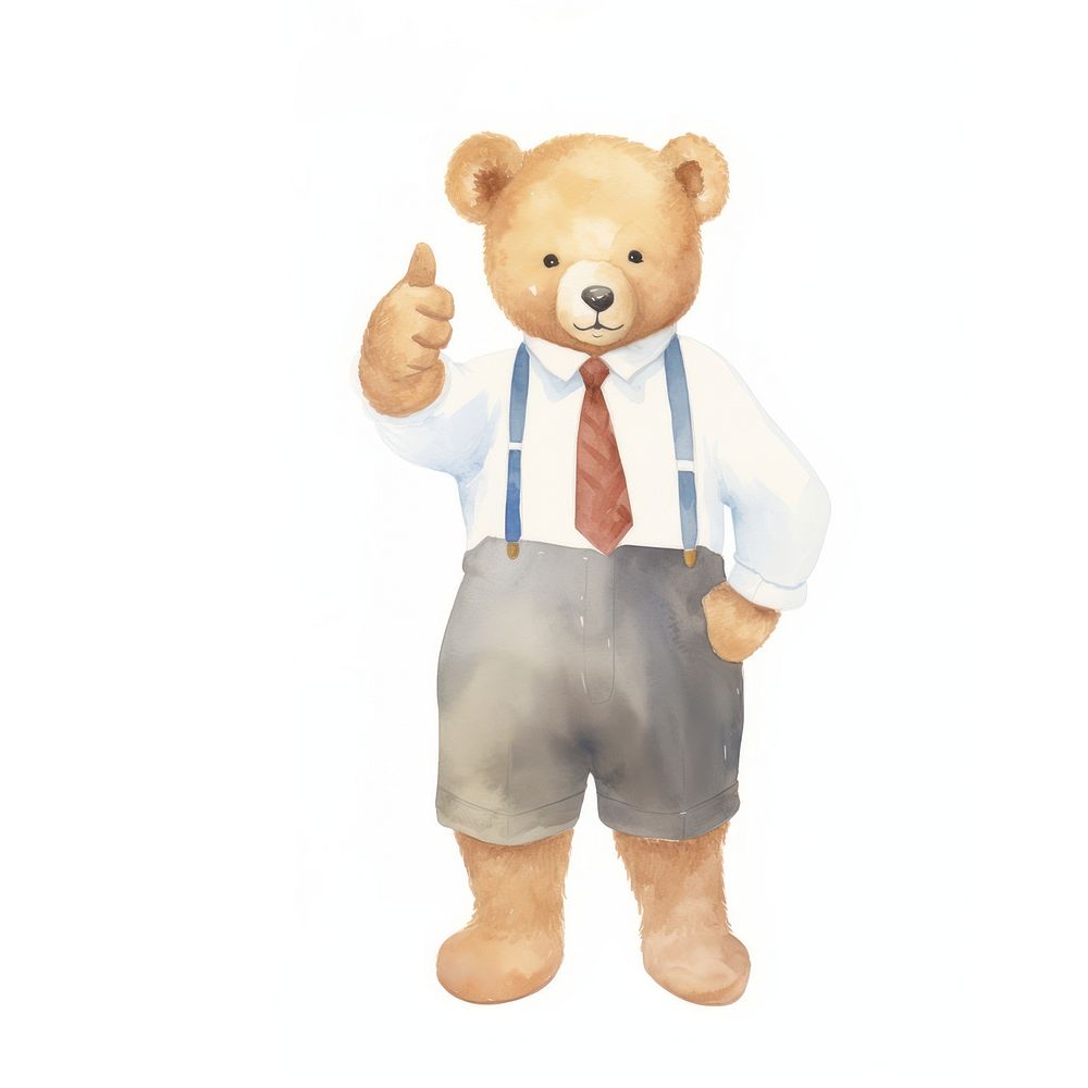 Teddy bear toy white background representation.