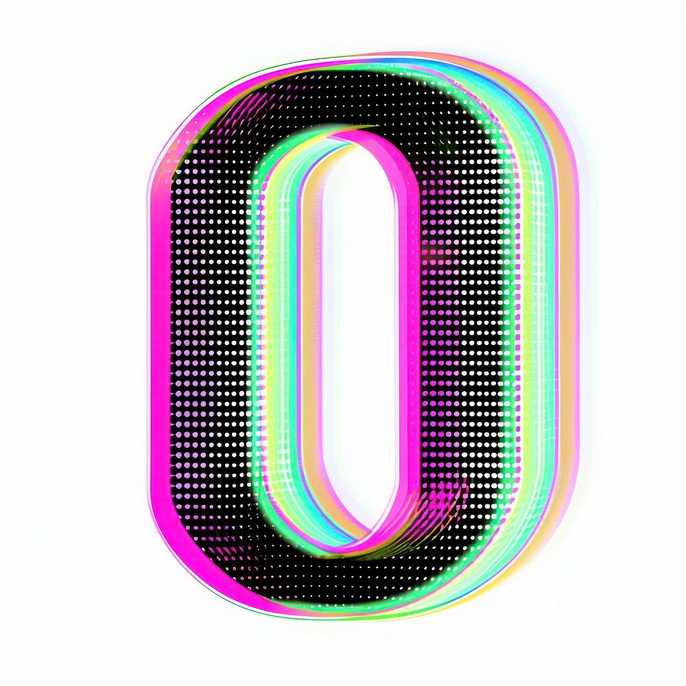 Gradient blurry letter 0 purple number shape.