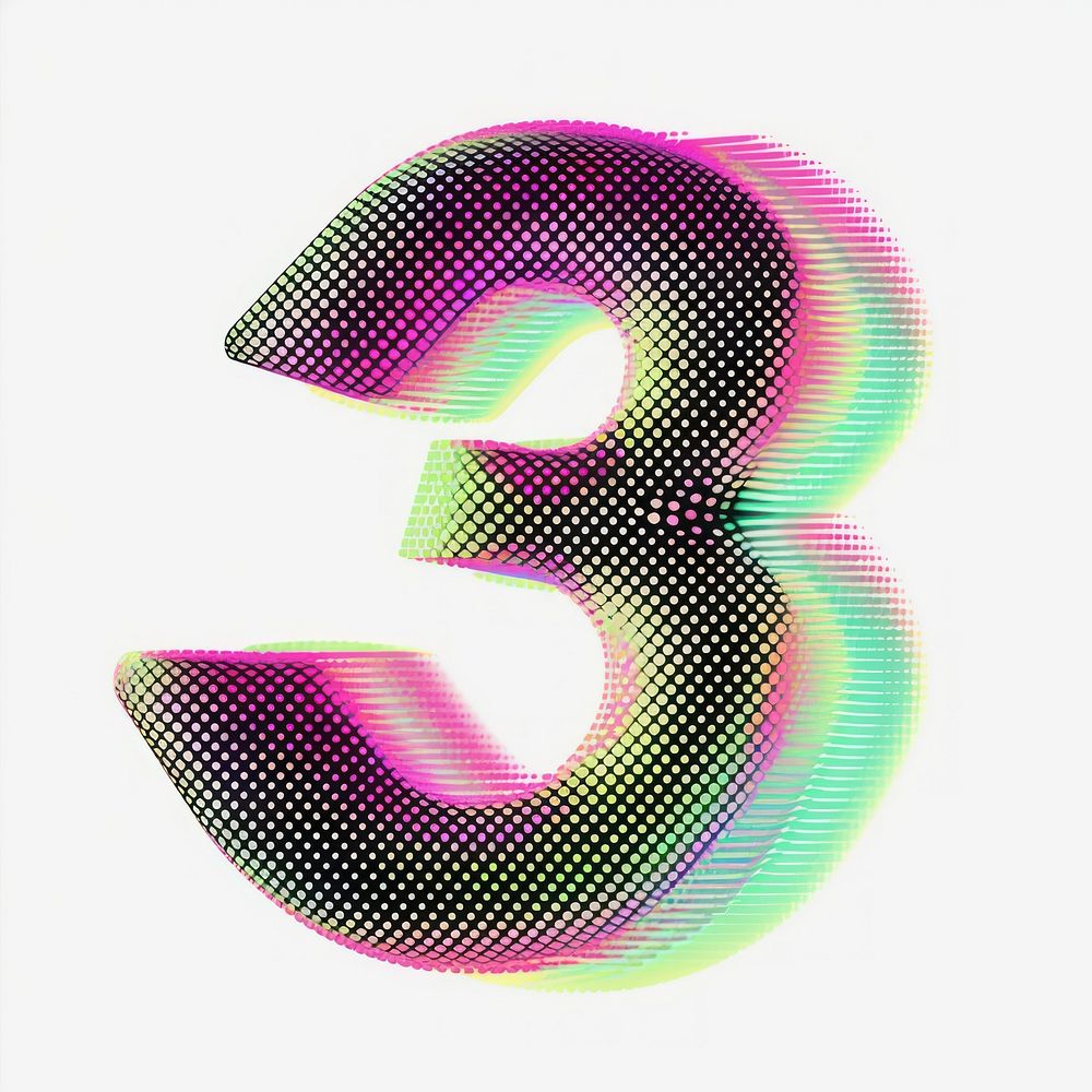 Number purple shape font.