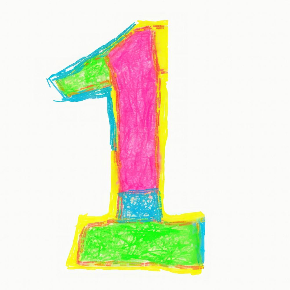 Letter number 1 vibrant text | Premium Photo Illustration - rawpixel