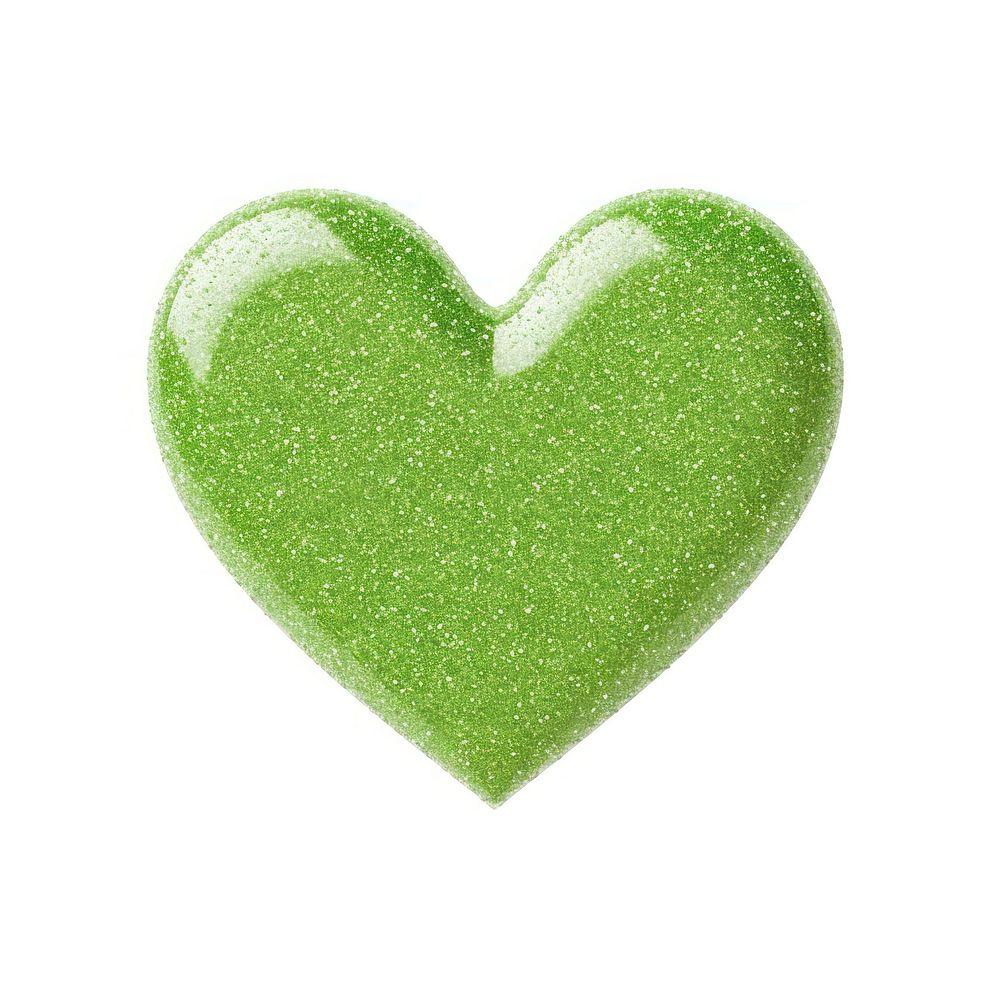 Cute heart icon shape green plant.