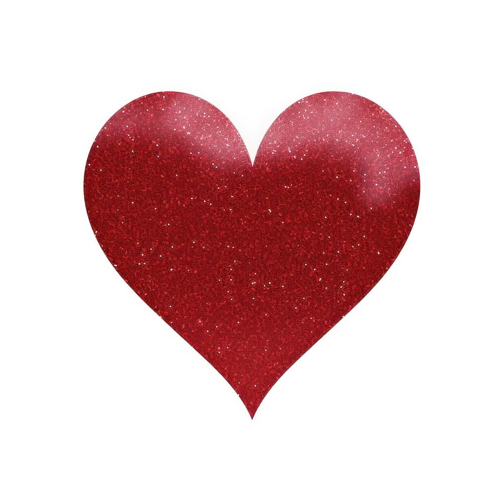Cute heart icon shape red white background.