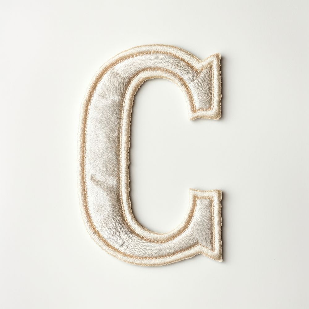 Patch letter C white background simplicity horseshoe.