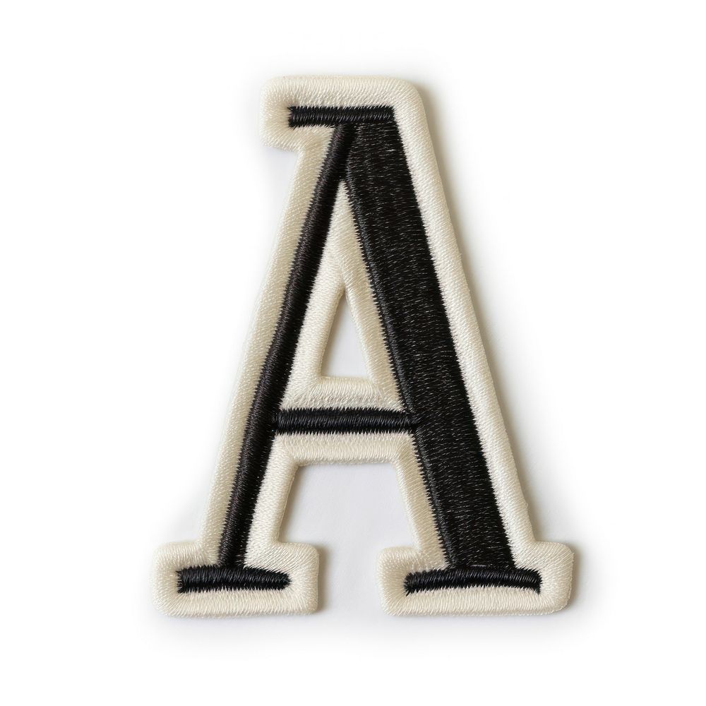 Patch letter A text white background weaponry.
