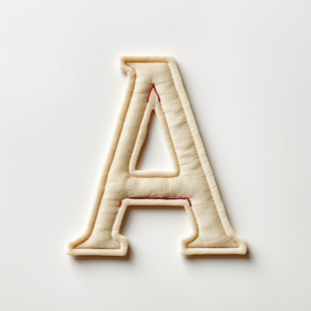 Patch letter A text white background dessert.