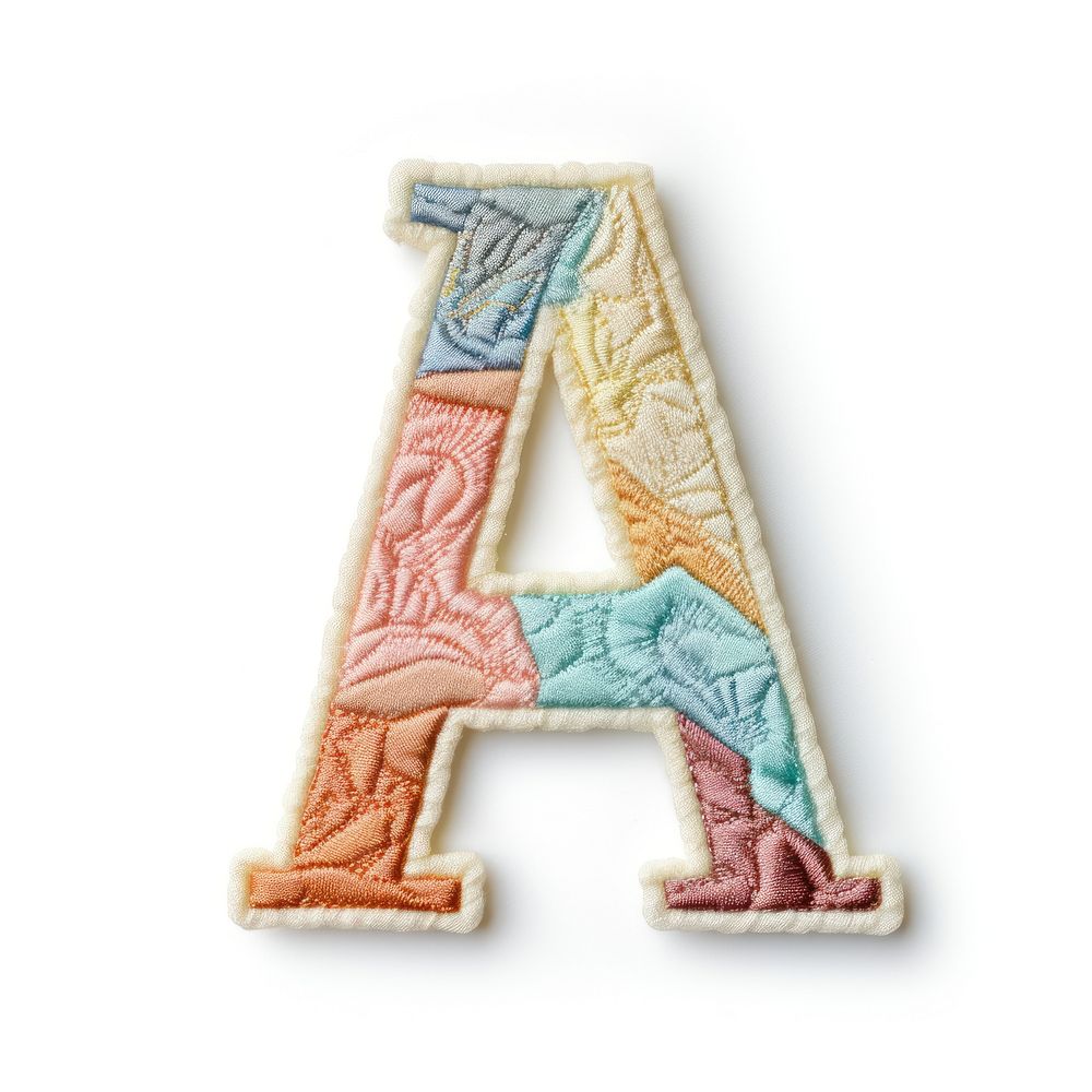 Patch letter A pattern white background creativity.