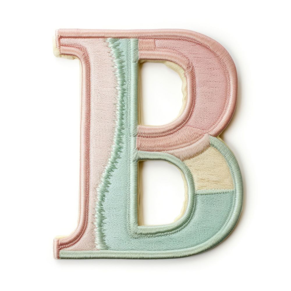 Patch letter B text white background accessories.