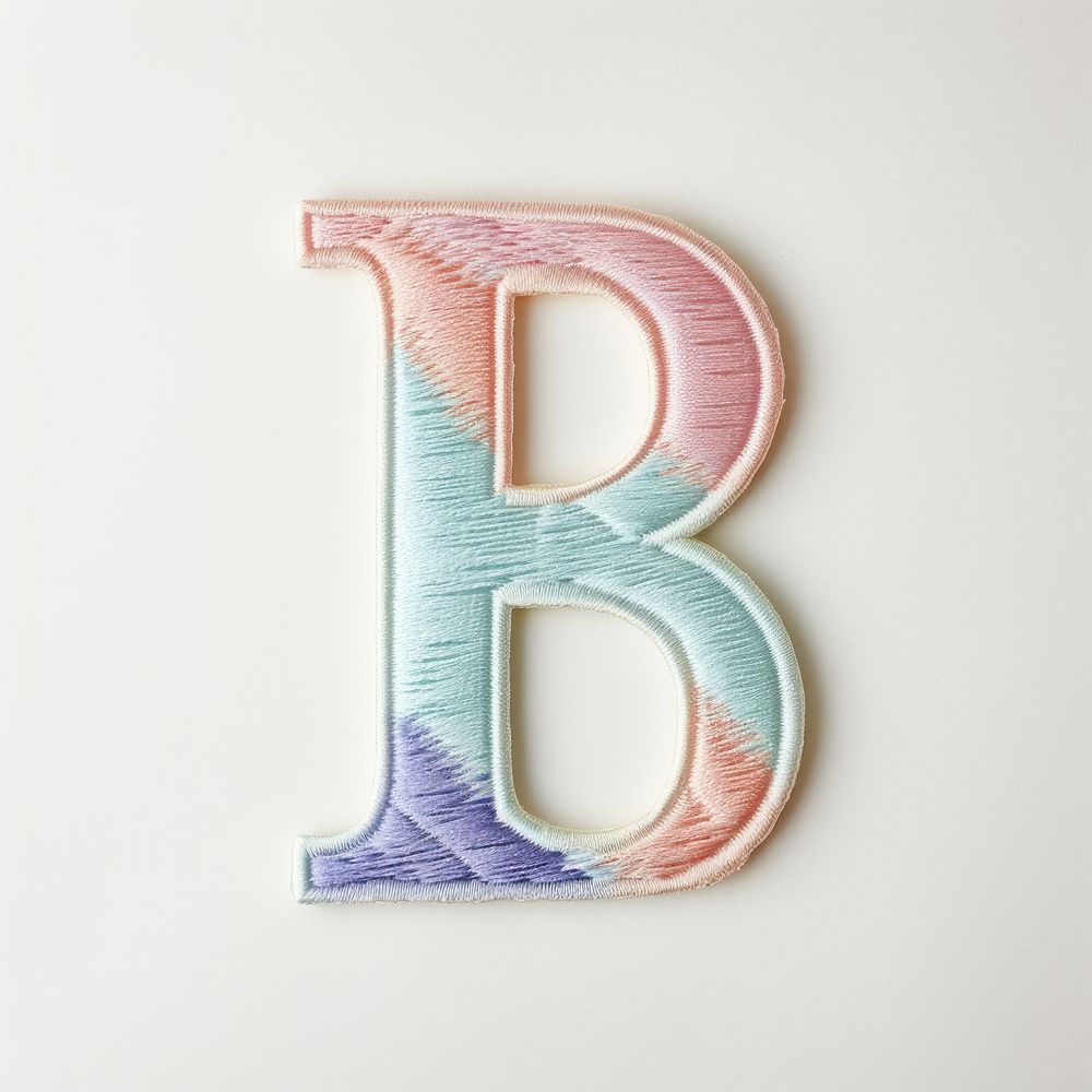 Patch letter B number text creativity.