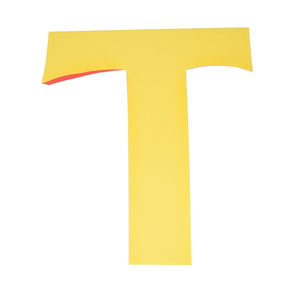 Letter T cut paper text symbol number.