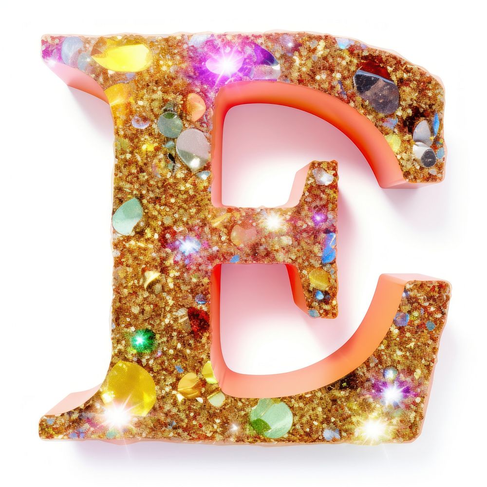 Glitter letter E jewelry number | Premium Photo - rawpixel