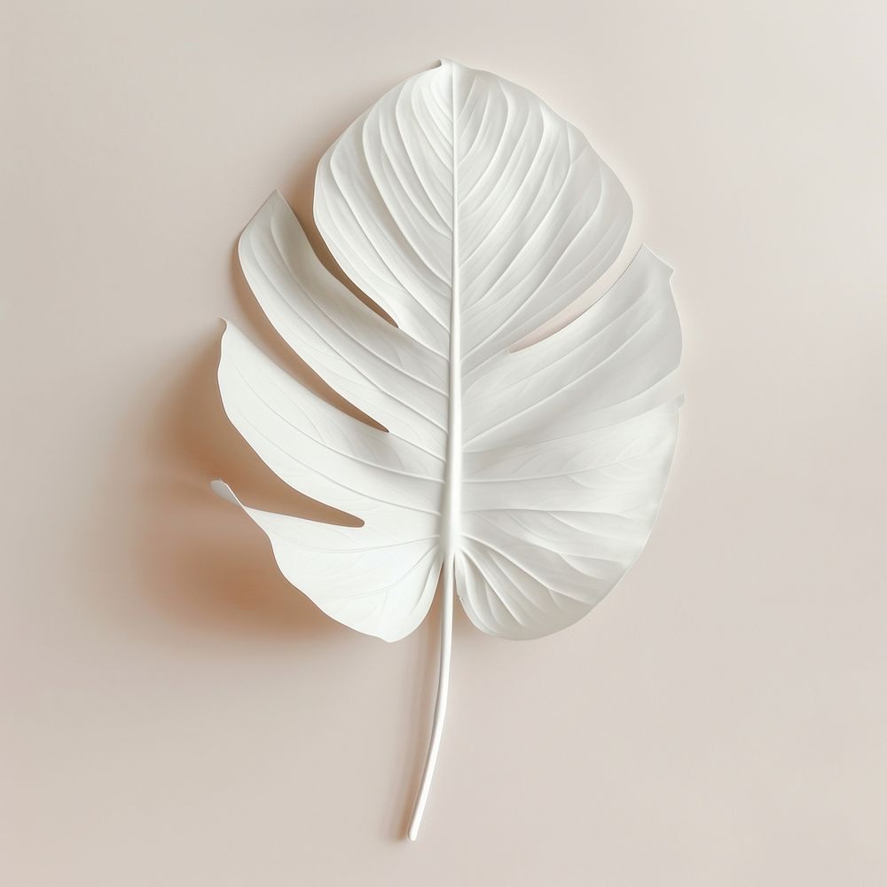 Tropical leave plant white leaf.