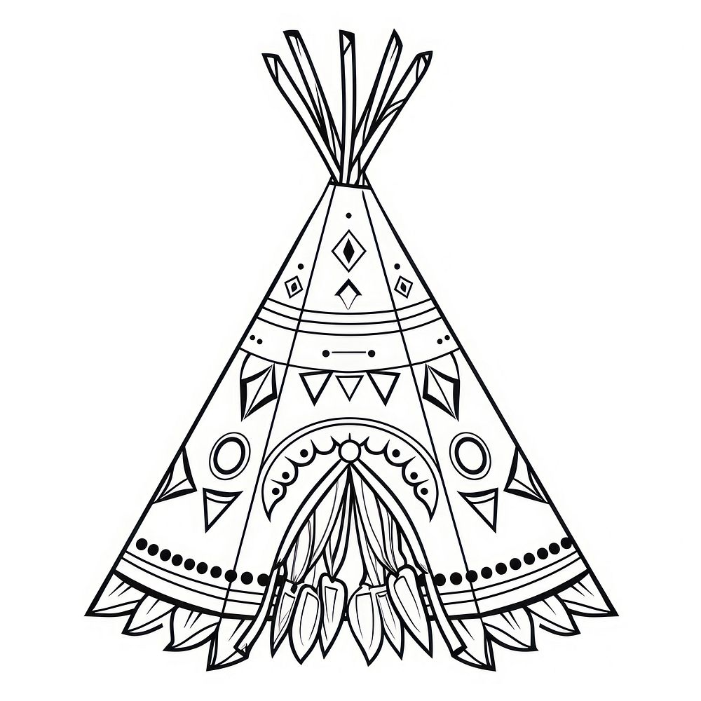 Teepee drawing sketch architecture.
