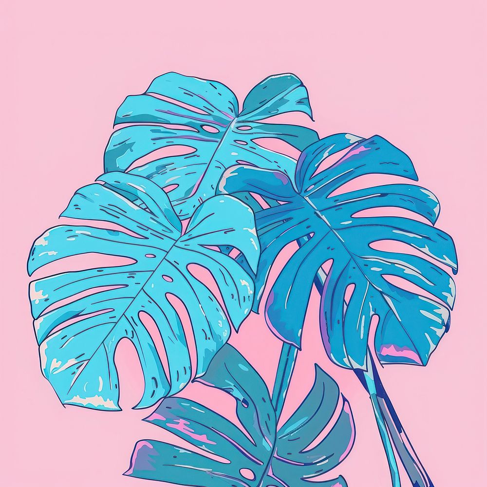 Tropical leave drawing backgrounds sketch.