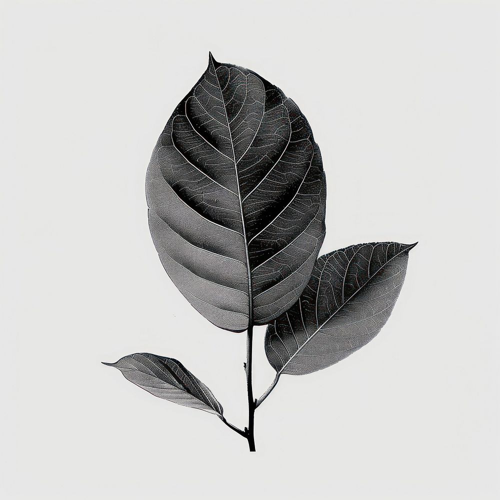 Tropical leave sketch plant leaf.