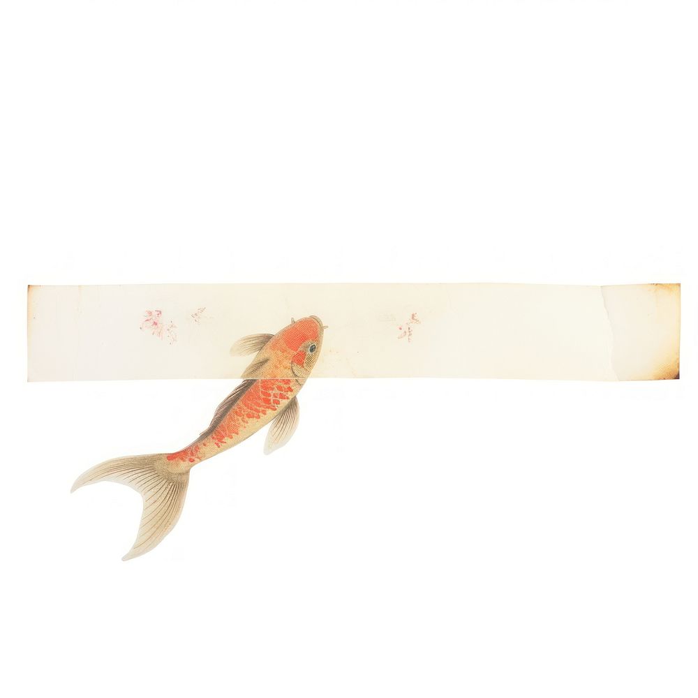 Koi fish ephemera goldfish animal white background.