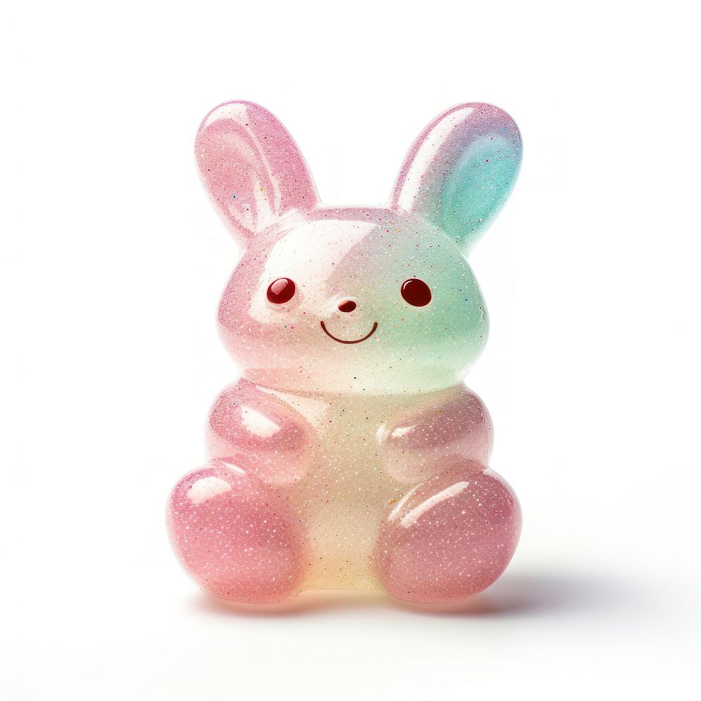 3d jelly glitter bunny figurine | Premium Photo - rawpixel