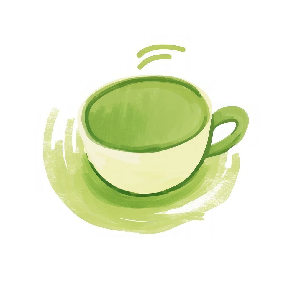 Green tea cup coffee saucer drink.