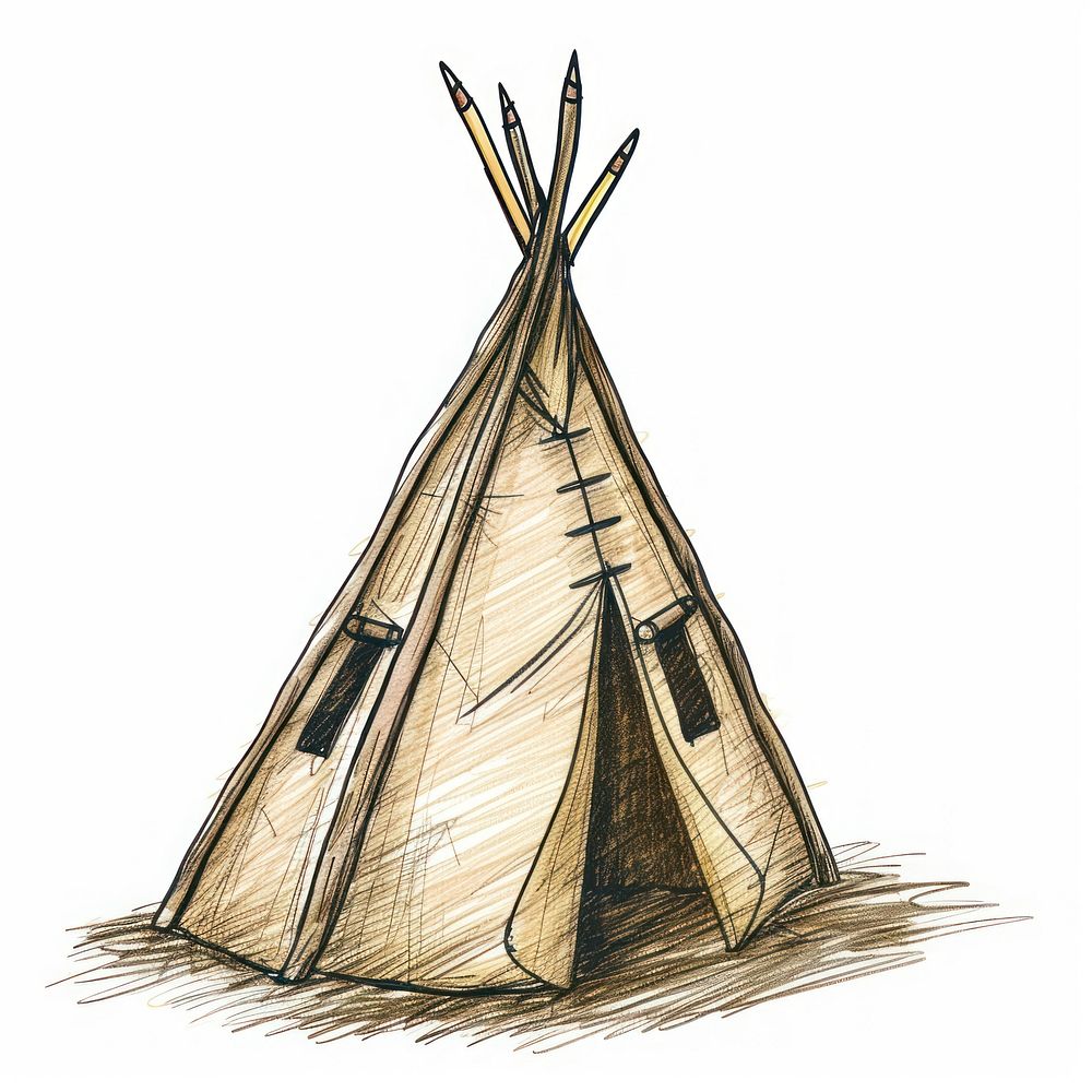 Teepee architecture outdoors sketch.