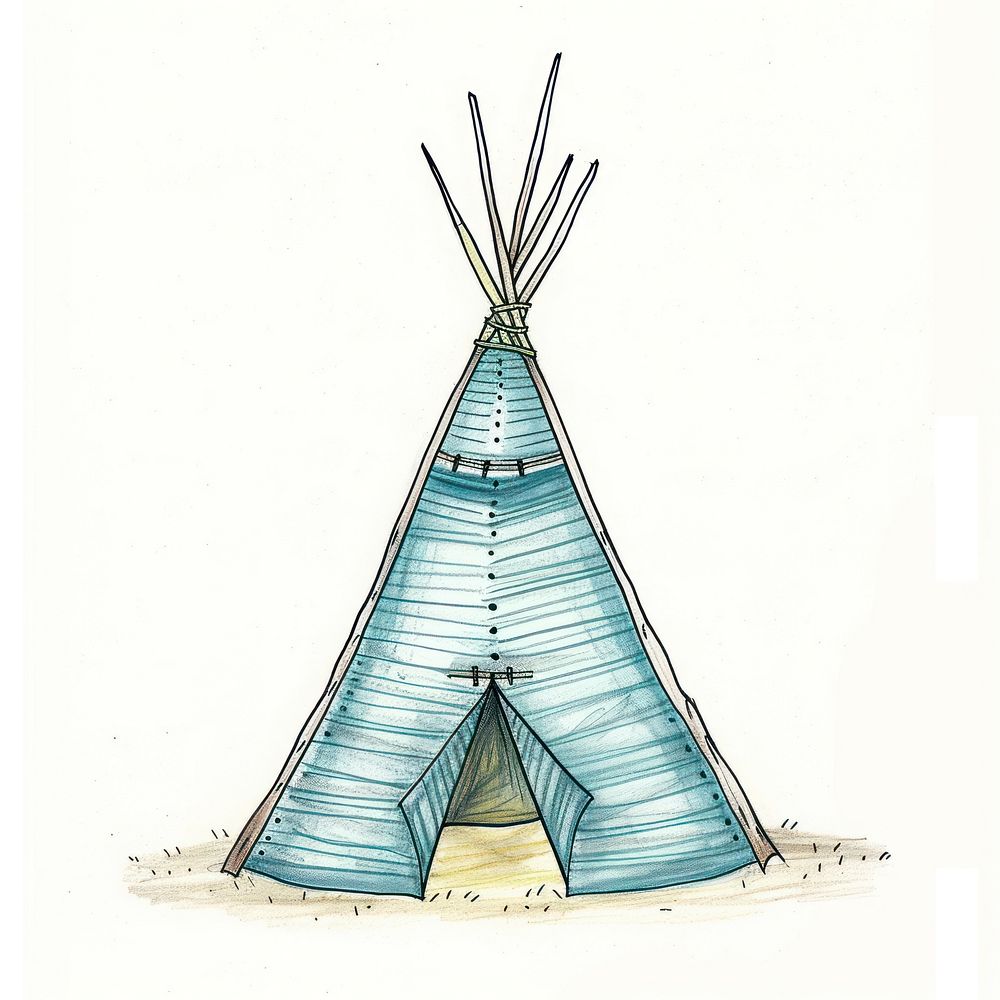 Teepee sketch outdoors drawing.