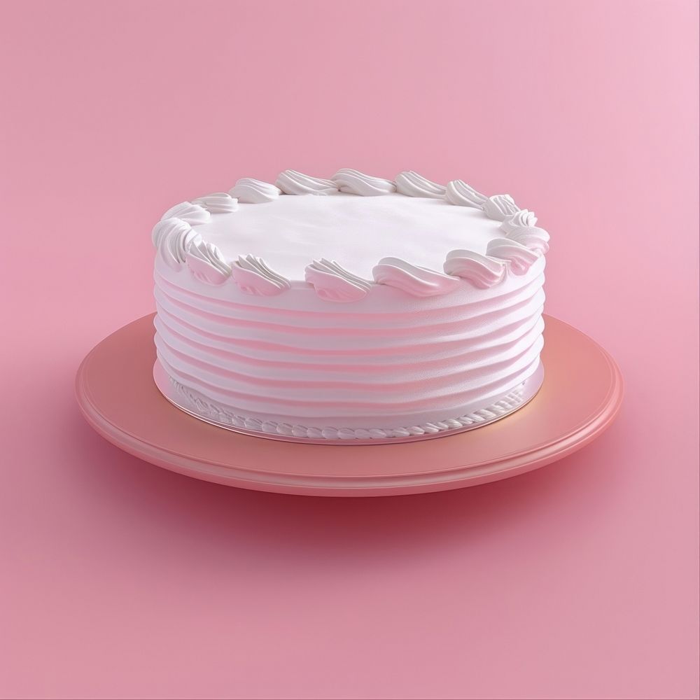 Simple cake dessert icing cream.