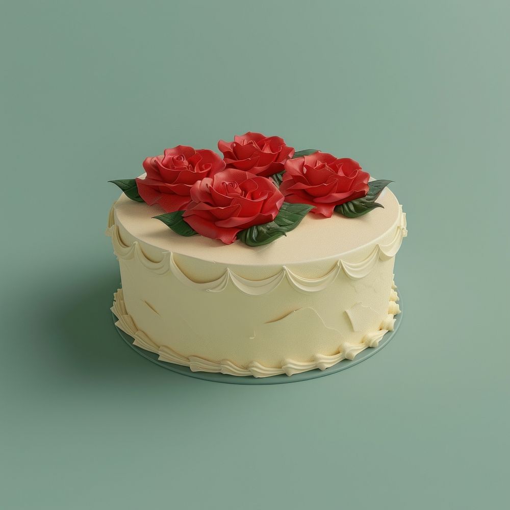Cake dessert flower icing.
