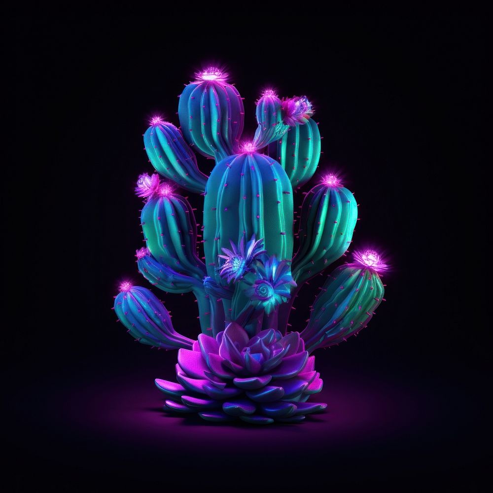 Neon Cactus cactus purple plant.