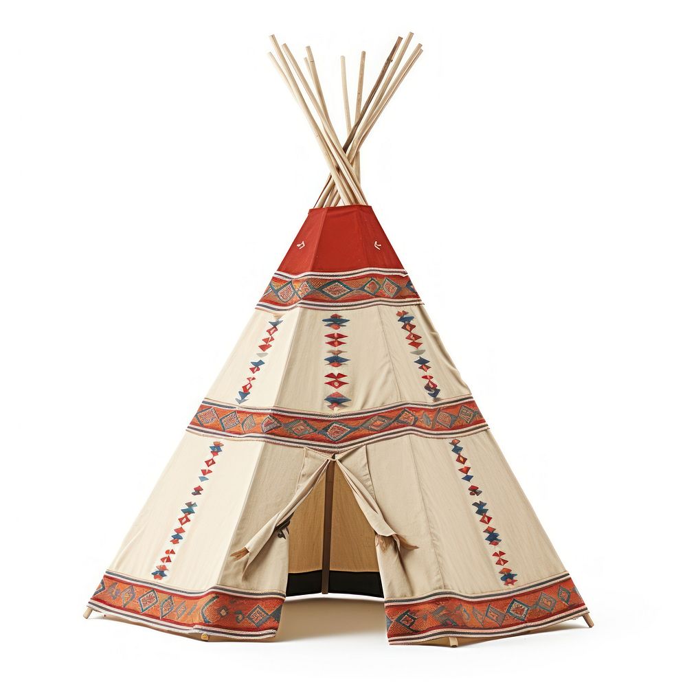 Teepee tent white background architecture.