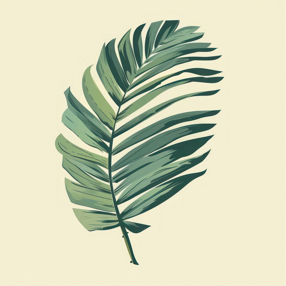Tropical leave drawing plant leaf.