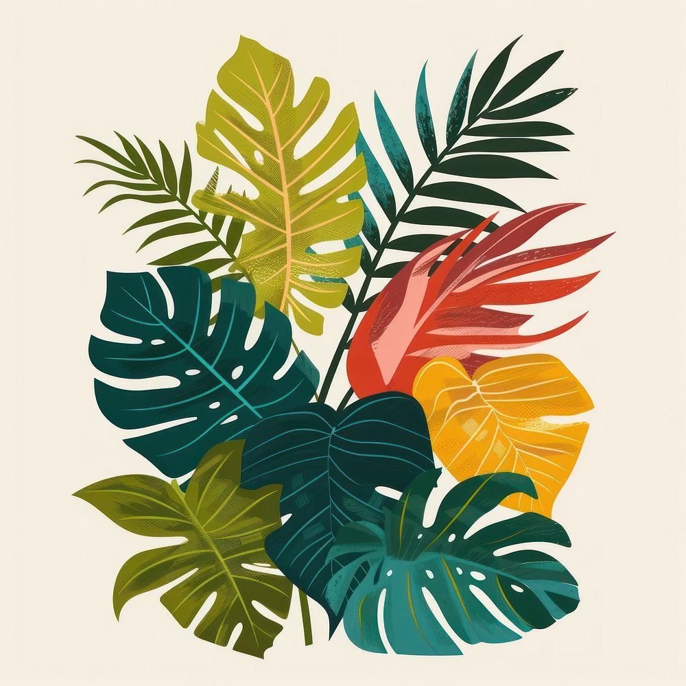 Tropical leaves graphics tropics pattern.